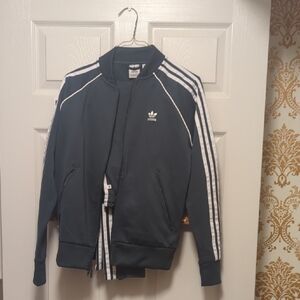 Adidas Men's Dark Gray Bomber Jacket